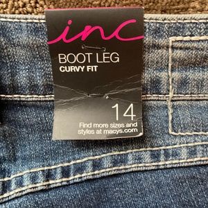 INC  size 14 women boot leg curvy fit